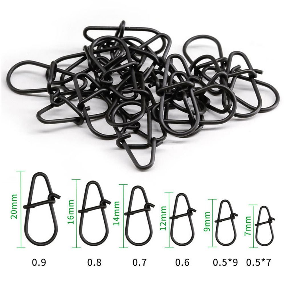 Fishing Hook Box - 100 개/몫 매트 블랙 스냅 낚시