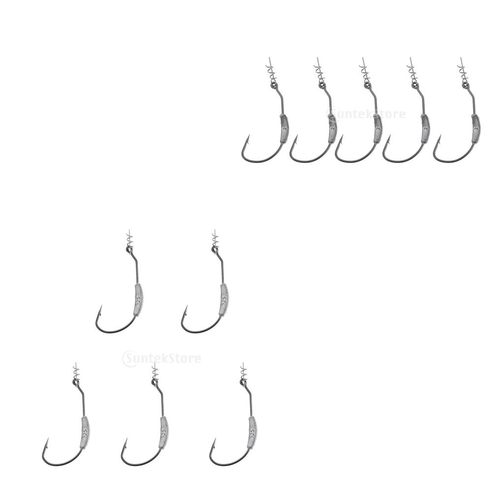 Fishing Hook Weedless - 무게추가 있는 트위스트락 훅 고탄소강 잡초방지