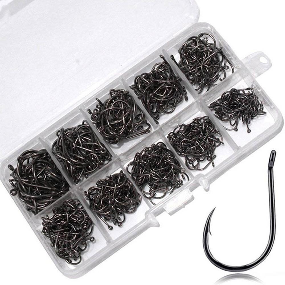 Fishing Hook Circle - 100/500pcs 낚시 후크 세트 탄소강 단일