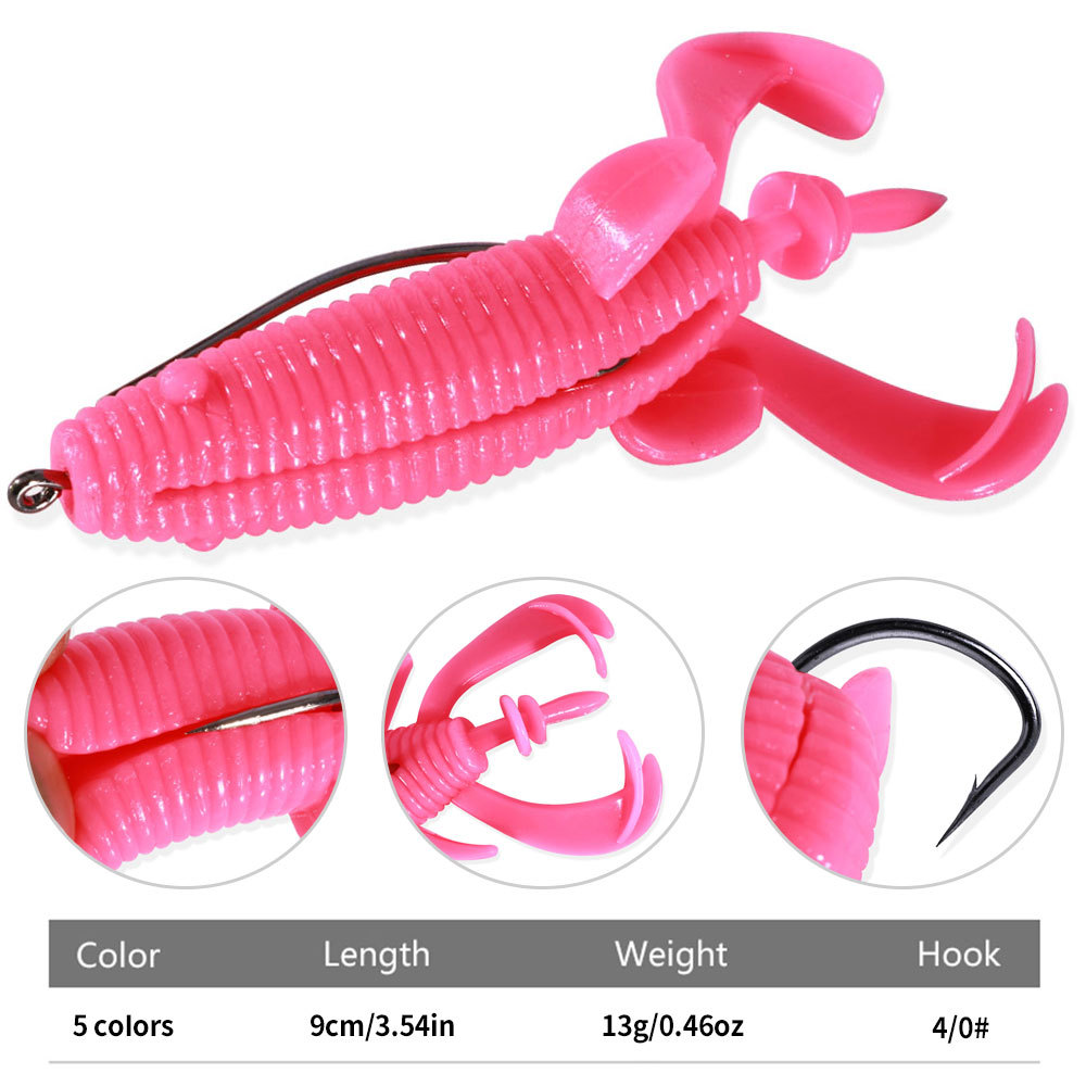 Fishing Hook Weedless - 부력이 있는 소프트 프로그 베이트, 강화된