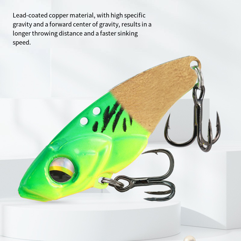 메탈 VIB 낚시 루어 하드 진동 블레이드 베이트 3D - Fishing Hook Treble 리뷰 및 가격