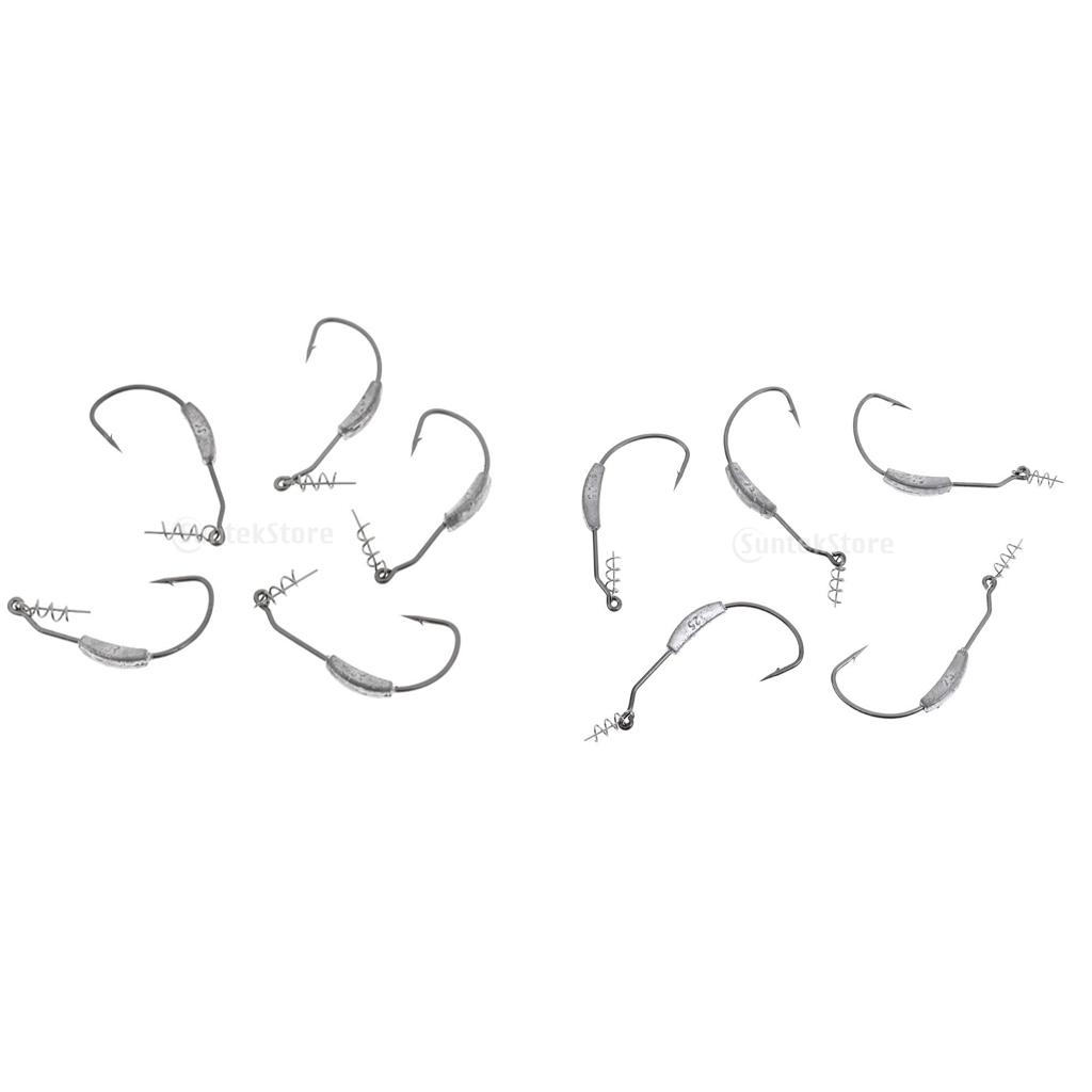 무게추가 있는 트위스트락 훅 고탄소강 잡초방지 스프링  - Fishing Hook Weedless 리뷰 및 가격