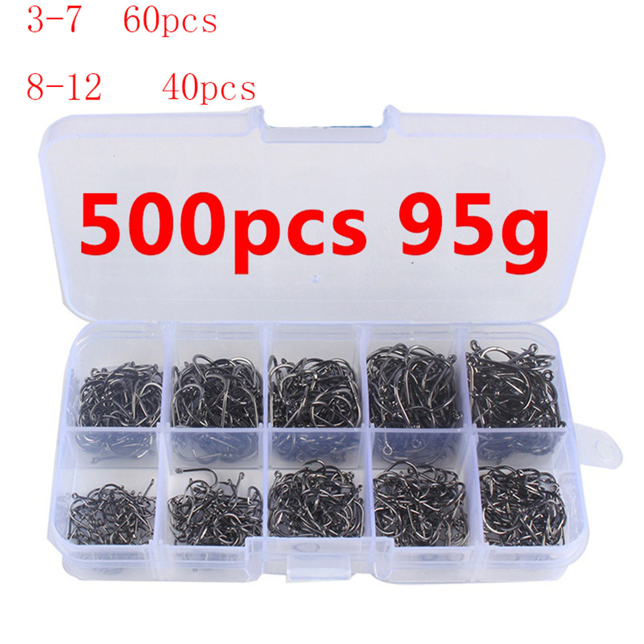 100/500pcs 낚시 후크 세트 탄소강 단일 원형  - Fishing Hook Circle 리뷰 및 가격