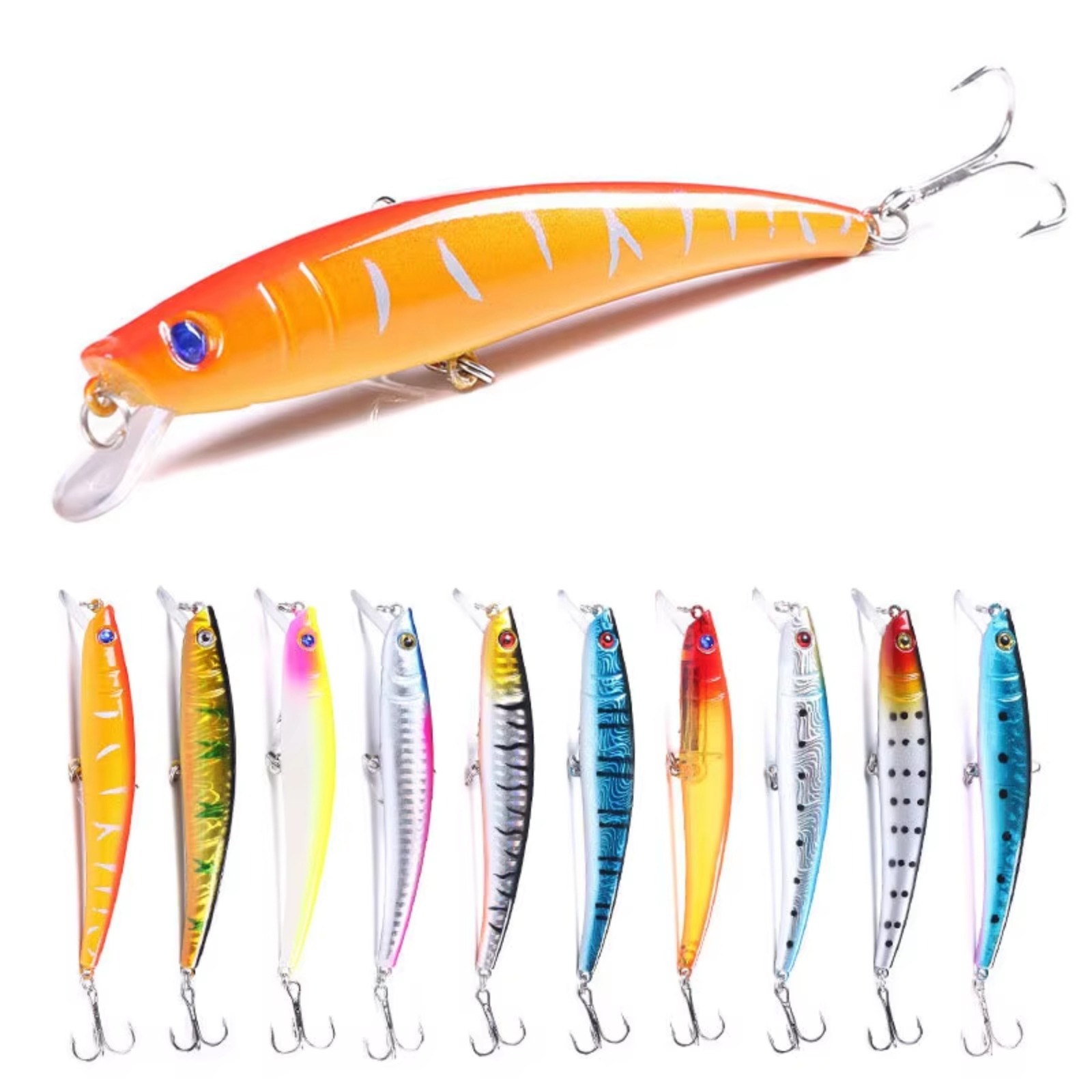 미노우 낚시 루어 110mm 13g 하드베이트 워블러  - Fishing Hook Treble 리뷰 및 가격