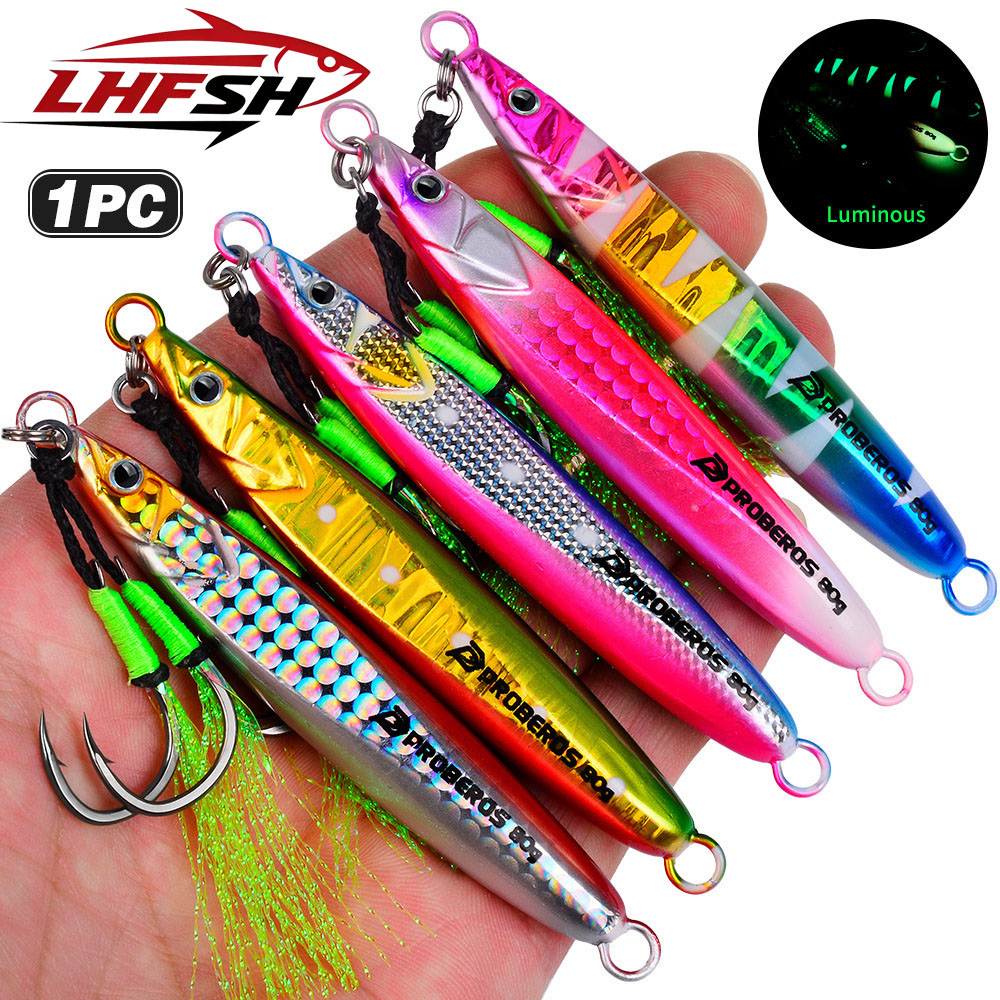 LHFSH 발광 금속 지그 낚시 루어 하드 베이트 20 - Fishing Hook Treble 리뷰 및 가격