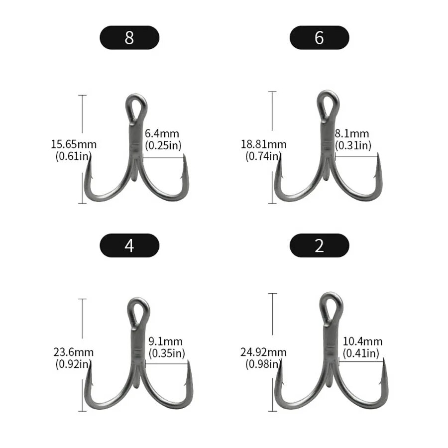 낚시 트레블 후크 높은 탄소강 4X 미끼 미끼 낚시를위 - Fishing Hook Offset 리뷰 및 가격