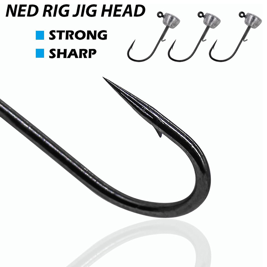 버섯 헤드 낚시 장비 Finesse 낚시를위한 지그 헤 - Fishing Hook Weedless 리뷰 및 가격