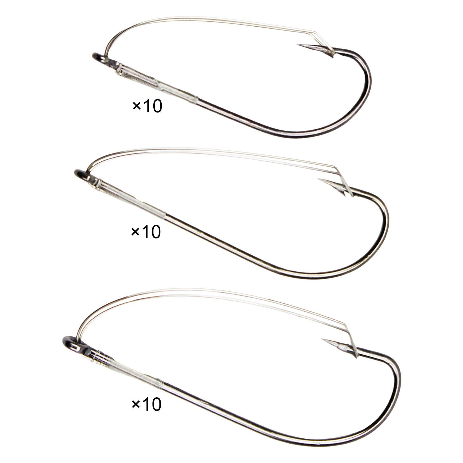 위드 가드 피쉬 훅 위드리스 바브드 와이드 웜 훅 고탄 - Fishing Hook Weedless 리뷰 및 가격