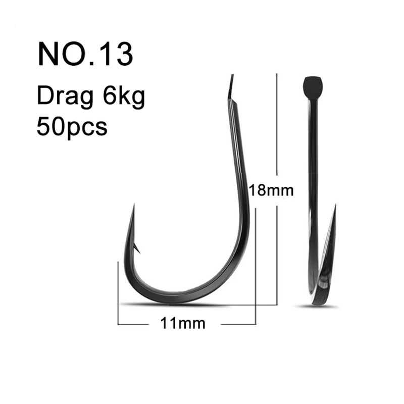 50개 작은 낚시 후크 고탄소강 민물 크기 1 - 13 - Fishing Hook Assortment 리뷰 및 가격