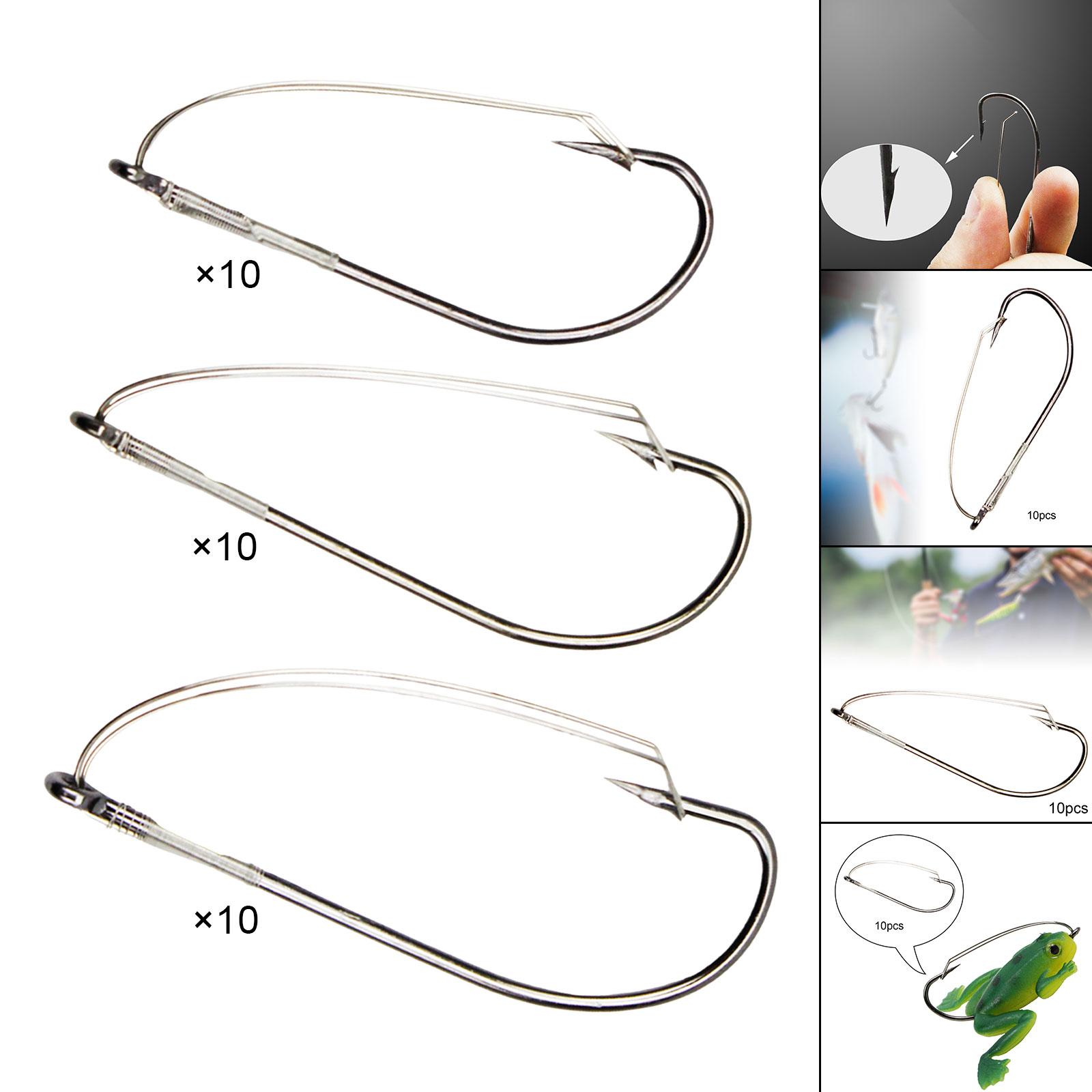 잡초 없는 낚시 용품 세트, 고품질 와이드 웜 훅, 민 - Fishing Hook Weedless 리뷰 및 가격